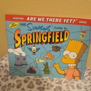 Vintage 1998 The Simpsons Guide to Springfield Coffee Table Book.